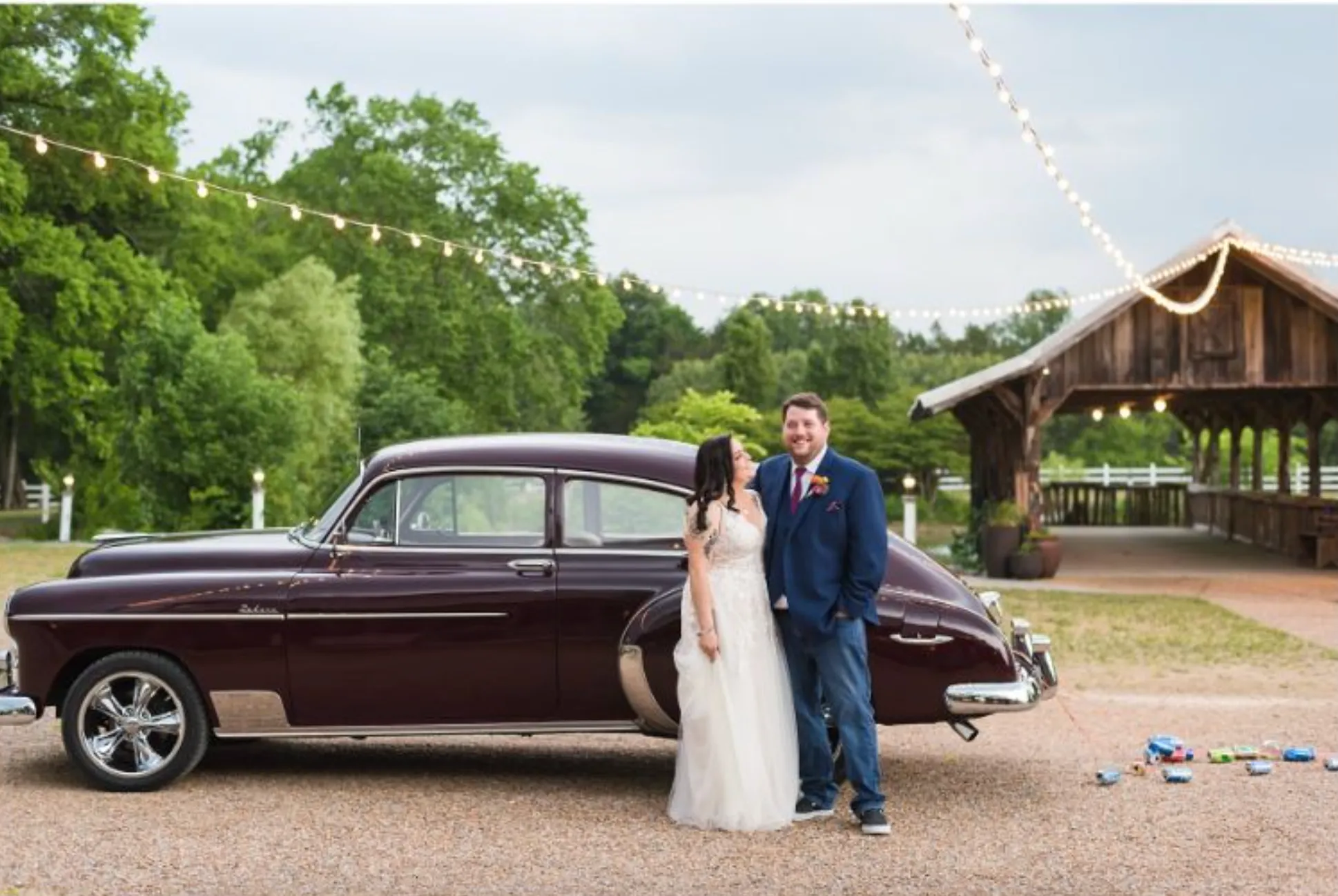 couple at our wedding venue in columbia tn